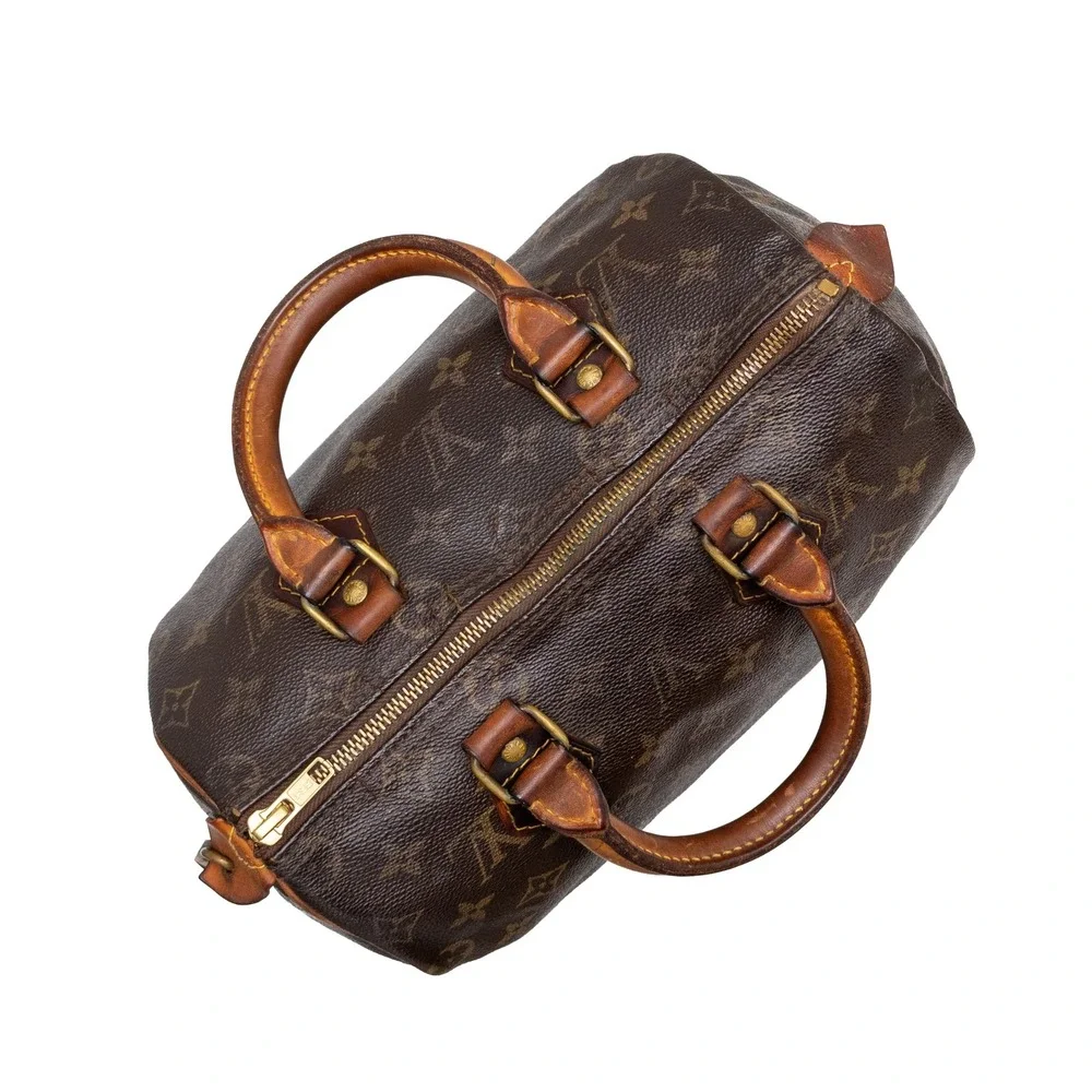 Louis Vuitton Speedy 25 Monogram Boston Handbag M41528 1986 Vintage Padlock